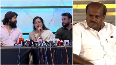 Karnataka CM HD Kumaraswamy Mocks KGF Star Yash, Brother Darshan for Calling Themselves ‘Bullocks’ in Sumalatha’s Campaign – Watch Video