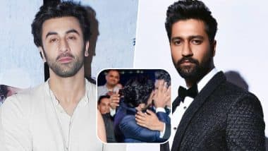 Filmfare Awards 2019: Ranbir Kapoor Is Clearly Happy with Vicky Kaushal's Big Win and Their AWKWARD Kiss is Proof of That