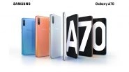 Samsung Galaxy A70 Smartphone With 6.7-inch Infinity-U Display & Triple Rear Camera Announced; To Be Unveiled on April 10, 2019
