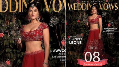 Sunny Leone is a Gorgeous Bride in Red on Her New Magazine Cover - View Pic