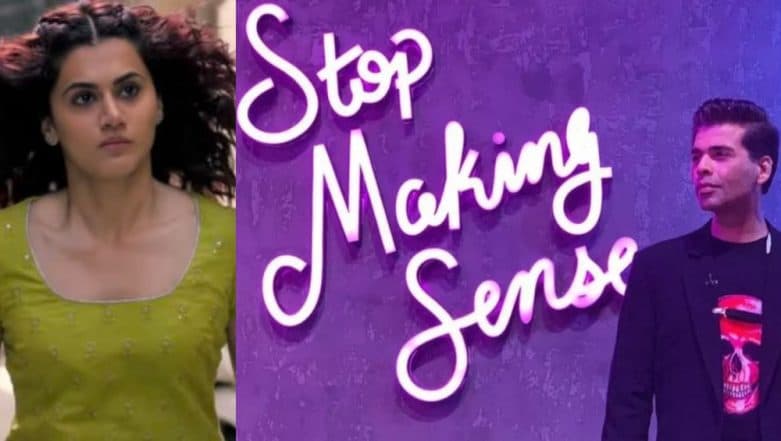 Taapsee Pannu Reacts to the PINK Joke in the New Promo of Koffee with Karan Taapsee Pannu Reacts to the PINK Joke in the New Promo of Koffee with Karan