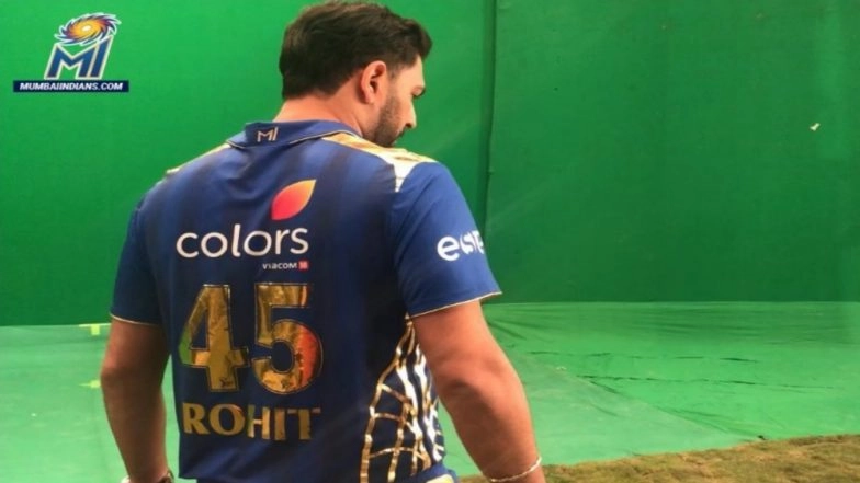 Yuvraj Singh Wears Rohit Sharma’s Jersey While Shooting For Mumbai Indians Ahead of IPL 12; Ritika Sajdeh Reacts!
