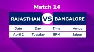 RR vs RCB, IPL 2019 Match 14 Preview: Laggards Rajasthan Royals, Royal Challengers Bangalore Look to Get House in Order