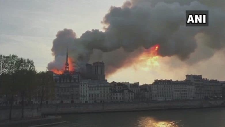 Notre-Dame Cathedral in France Engulfed in Flames, Fire Fighting Operation Underway; Donald Trump Reacts Notre-Dame Cathedral in France Engulfed in Flames, Fire Fighting Operation Underway; Donald Trump Reacts