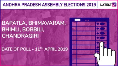 Bapatla, Bhimavaram, Bhimli, Bobbili, Chandragiri Assembly Elections 2019: Candidates, Poll Dates, Results Of Andhra Pradesh Vidhan Sabha Seats