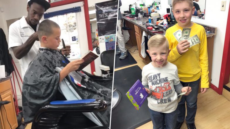 Barber in Pennsylvania Pays Kids to Read Out Loud While Getting Haircuts to Encourage Public Speaking (View Pics and Video)