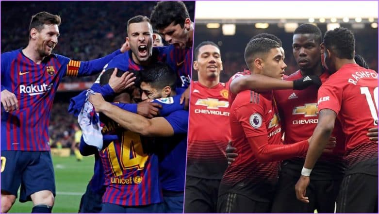 Barcelona vs Manchester United, Champions League Quarter-Final Live Streaming Online: How to Get UEFA CL 2018–19 Leg 2 of 2 Match Live Telecast on TV & Free Football Score Updates in Indian Time? Barcelona vs Manchester United, Champions League Quarter-Final Live Streaming Online: How to Get UEFA CL 2018–19 Leg 2 of 2 Match Live Telecast on TV & Free Football Score Updates in Indian Time?