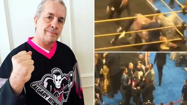 Bret Hart Attacked! A Spectator Tackles  WWE Legend During His Hall of Fame Speech (Watch Shocking Video)