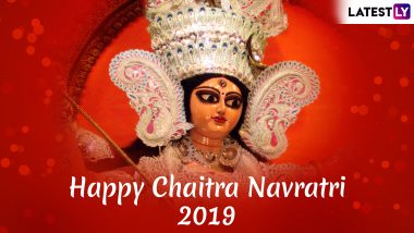 Chaitra Navratri 2019 Wishes in Advance: WhatsApp Stickers, SMS, Durga Devi Photos, GIF Images and Messages to Send Happy Navratri Greetings