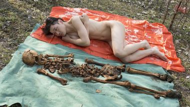 Chinese Artist Slammed for Clicking Nudes with Dad’s Skeleton! Says ‘It’s the Closest I’ve Felt with Him’ (View Pic)
