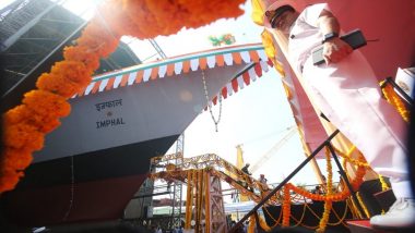 INS Imphal, Project 15B Destroyer, Launched by Indian Navy Chief Admiral Sunil Lanba