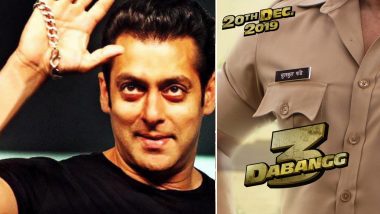 Dabangg 3: 'Chulbul Is Back' Says Salman Khan Sharing a New Poster Announcing the Film's Release Date