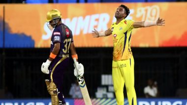 CSK vs KKR, IPL 2019: Deepak Chahar Takes Three Wickets as Chennai Super Kings Restrict Kolkata Knight Riders to 108/9