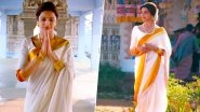 Vishu 2019: How to Drape Kerala-Style Kasavu Saree in 2 Mins; Step-by-Step Instruction Wear Settu Mundu (Watch Video)