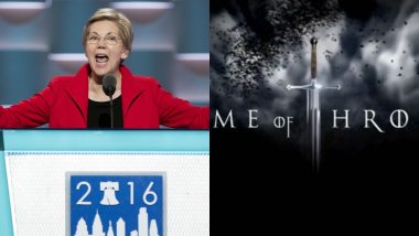 Democrat Presidential Candidate Elizabeth Warren Pays Tribute to Game of Thrones