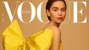 ‘Mother of Dragons’ Emilia Clarke Shines Bright in Valentino Dress & Diamond Wing Earrings on Vogue Spain Cover! View Pics
