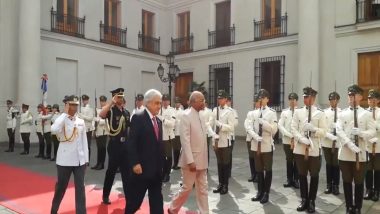 Chile: President Ram Nath Kovind Inspects Guard of Honour at Presidential Palace