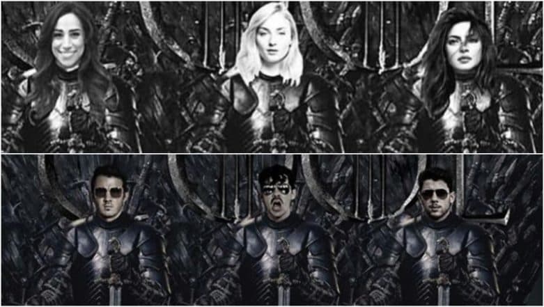 Game Of Thrones Season 8: Jonas Brothers or Sophie Turner, Priyanka Chopra and Daniella Jonas' J Sisters - Who Look Better on the Iron Throne? Game Of Thrones Season 8: Jonas Brothers or Sophie Turner, Priyanka Chopra and Daniella Jonas' J Sisters - Who Look Better on the Iron Throne?