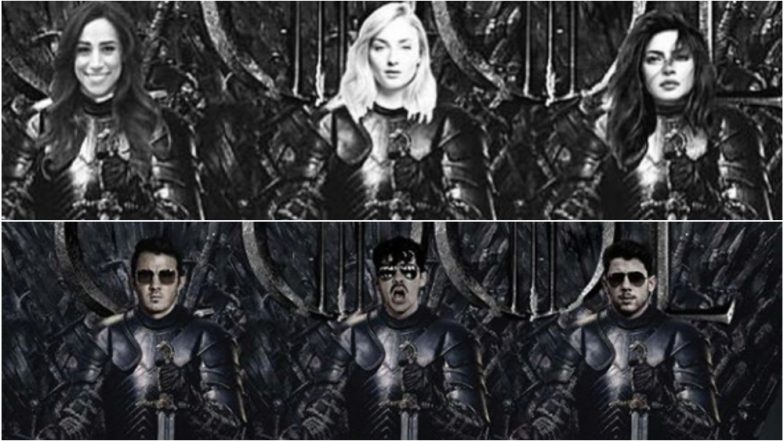 Game Of Thrones Season 8: Jonas Brothers or Sophie Turner, Priyanka Chopra and Daniella Jonas' J Sisters - Who Look Better on the Iron Throne?