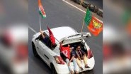 Viral Pic of Friends Travelling in Same Car Holding Flags of BJP, Congress and CPI(M) Is What India Needs Right Now!