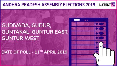 Gudivada, Gudur, Guntakal, Guntur East, Guntur West Assembly Elections 2019: Candidates, Poll Dates, Results Of Andhra Pradesh Vidhan Sabha Seats