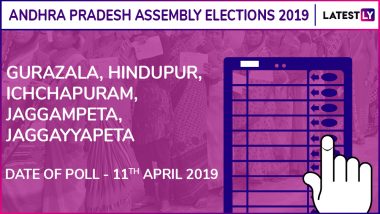 Gurazala, Hindupur, Ichchapuram, Jaggampeta, Jaggayyapeta Assembly Elections 2019: Candidates, Poll Dates, Results Of Andhra Pradesh Vidhan Sabha Seats