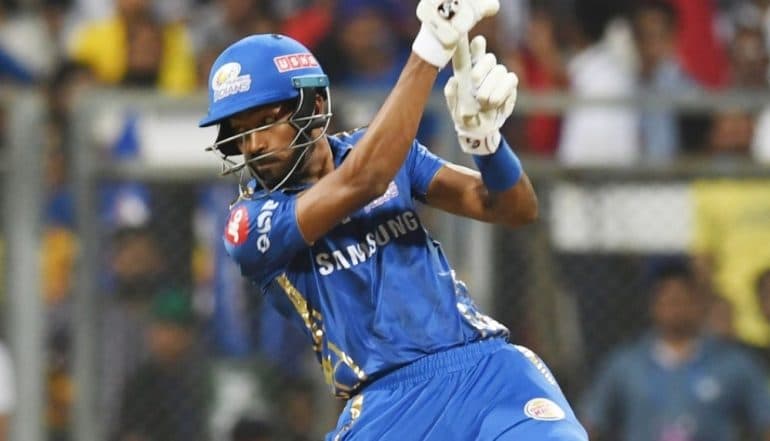 Hardik Pandya Offers A Bar of Chocolate to SRH Player During MI vs SRH, IPL 2019 Tie (Watch Video) Hardik Pandya Offers A Bar of Chocolate to SRH Player During MI vs SRH, IPL 2019 Tie (Watch Video)