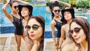 Too Hot for Instagram! Hina Khan Flaunts Her Sexy Curves in Striped String Bikini With Kasauti Zindagi Ki Co-Stars