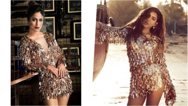 Fashion Faceoff! Hina Khan or Sara Ali Khan, Who Looks Sexier in Gold Fringe Dress? View Hot Pics
