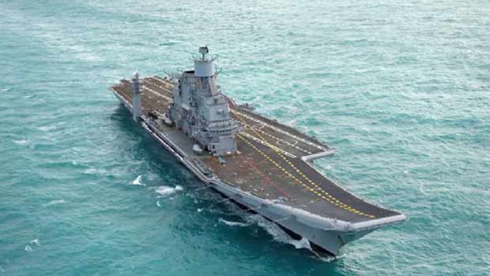 Indian Navy Deploys Aircraft Carrier INS Vikramaditya in Arabian Sea Amid China-Pak Naval Drill Indian Navy Deploys Aircraft Carrier INS Vikramaditya in Arabian Sea Amid China-Pak Naval Drill