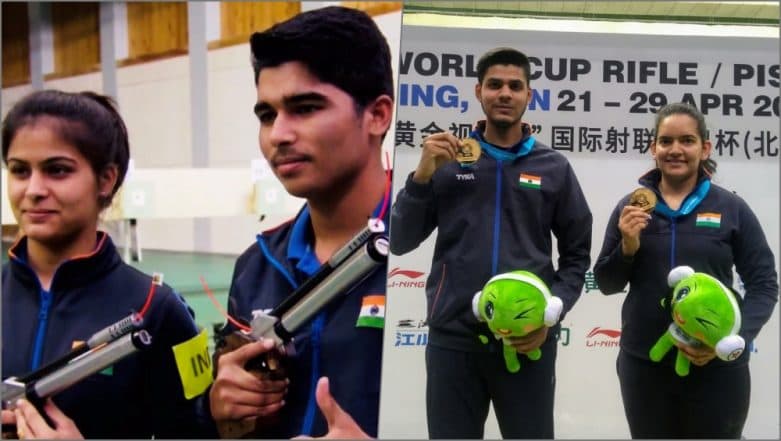 ISSF Shooting World Cup 2019: Indian Shooters Win Gold Medals in 10m Air Rifle Mixed and 10m Air Pistol Mixed Team Events ISSF Shooting World Cup 2019: Indian Shooters Win Gold Medals in 10m Air Rifle Mixed and 10m Air Pistol Mixed Team Events