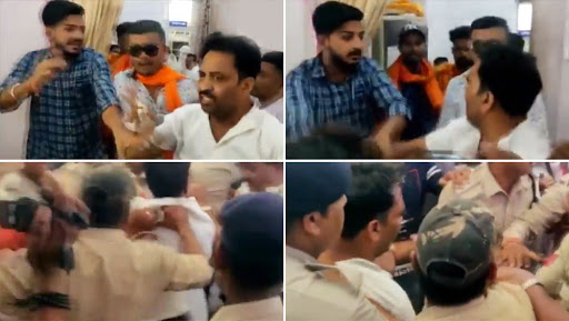 Pragya Singh Thakur Shown Black Flag During Roadshow, NCP Worker Thrashed; Watch Video