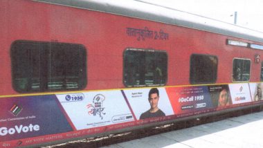ECI Ties Up With Indian Railways for Lok Sabha Elections 2019; 4 Long Distance Trains Rolled Out Carrying Messages to Motivate and Help Voters