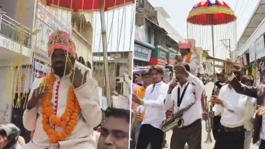 Vaidh Raj Kishan, Sanyukt Vikas Party Candidate in UP, Dresses Like a Bridegroom to File His Nomination For Lok Sabha Elections 2019; See Pics