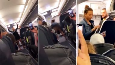 Woman Flashes Her Butt While Twerking Onboard a Spirit Airlines After Creating a Ruckus on Being Asked to Turn Off Her Phone (Watch Viral Video)