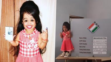 World’s Smallest Woman Jyoti Amge Casts Vote From Nagpur During Phase 1 of Lok Sabha Elections 2019 (See Pictures)