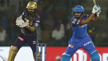 KKR vs DC Toss and Playing XI Live Updates: Delhi Capitals Opt to Bowl as Kolkata Knight Riders Include Joe Denly and Carlos Brathwaite