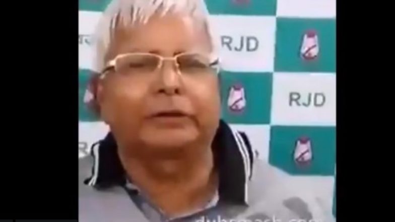 RJD Chief Lalu Prasad Dubsmashes PM Modi’s Rs 15 Lakh, ‘Acche Din’ Promises; Watch Video