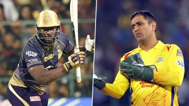 Ahead of CSK vs KKR, VIVO IPL 2019 Match, Chennai Skipper MS Dhoni Says ‘Andre Russell Sixes Gives Him a Nightmare’ (Watch Video)
