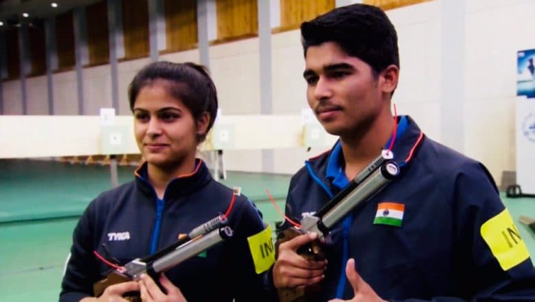 ISSF World Cup 2019: Manu Bhaker, Saurabh Chaudhary Clinch Gold In 10m Air Pistol Mixed Team Event; Beat Jiang Ranxin, Pang Wei of China in the Final ISSF World Cup 2019: Manu Bhaker, Saurabh Chaudhary Clinch Gold In 10m Air Pistol Mixed Team Event; Beat Jiang Ranxin, Pang Wei of China in the Final