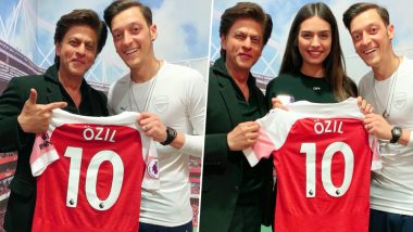 Shah Rukh Khan Appreciates the Hospitality of Arsenal Star Mesut Ozil and His Fiance Amine Gulse: Shares Picture With Them on Social Media