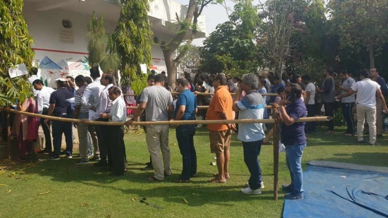 NaMo Food Packets Distributed Outside Noida Polling Booth During Voting For Lok Sabha Elections 2019 in Alleged Violation of Model Code of Conduct
