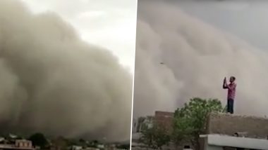 Video of Gigantic Dust Storm in Rajasthan And Northern Parts of India Captured on Camera Goes Viral