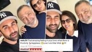 Neetu Kapoor Shares an Adorable Pic with Rishi Kapoor, Ranbir Kapoor and Alia Bhatt is All Hearts for It!