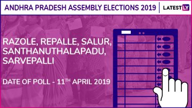 Razole, Repalle, Salur, Santhanuthalapadu, Sarvepalli Assembly Elections 2019 Results: Candidates, Names of Winning MLAs of Andhra Pradesh Vidhan Sabha Seats