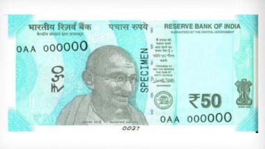 New Rs 50 Currency Note in Sea-Green Colour Bearing Signature of RBI Governor Shaktikanta Das Issued