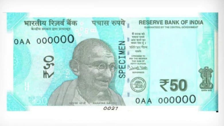 New Rs 50 Currency Note in Sea-Green Colour Bearing Signature of RBI Governor Shaktikanta Das Issued New Rs 50 Currency Note in Sea-Green Colour Bearing Signature of RBI Governor Shaktikanta Das Issued