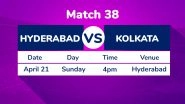SRH vs KKR, IPL 2019 Match 38 Preview: Sunrisers Hyderabad Look to Continue Winning Run Against Kolkata Knight Riders