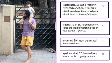 This Time It’s Not Taimur Ali Khan but Saif Ali Khan’s No Chappal, Not-So-Impressive Attire Grabs Netizens’ Attention - See Pic