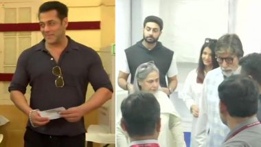 2019 Lok Sabha Elections: Aishwarya Rai Bachchan, Salman Khan Cast Their Votes With Respective Families (See Pics)